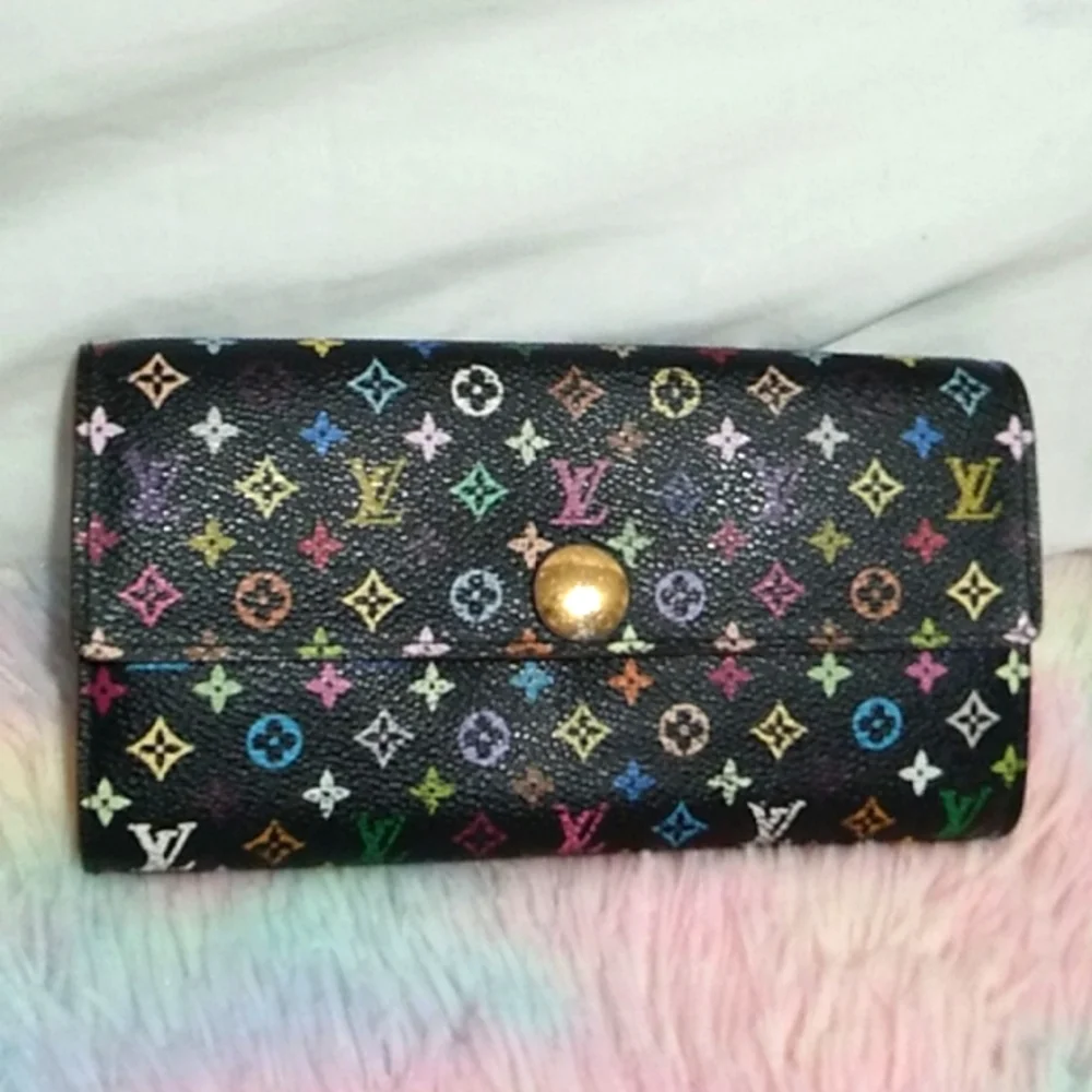 SALE! Auth Louis Vuitton Takashi Murakami Portefeiulle Sarah Collectible Wallet - Picture 1 of 14